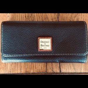 Dooney & Bourke Black Pebbled Leather Wallet